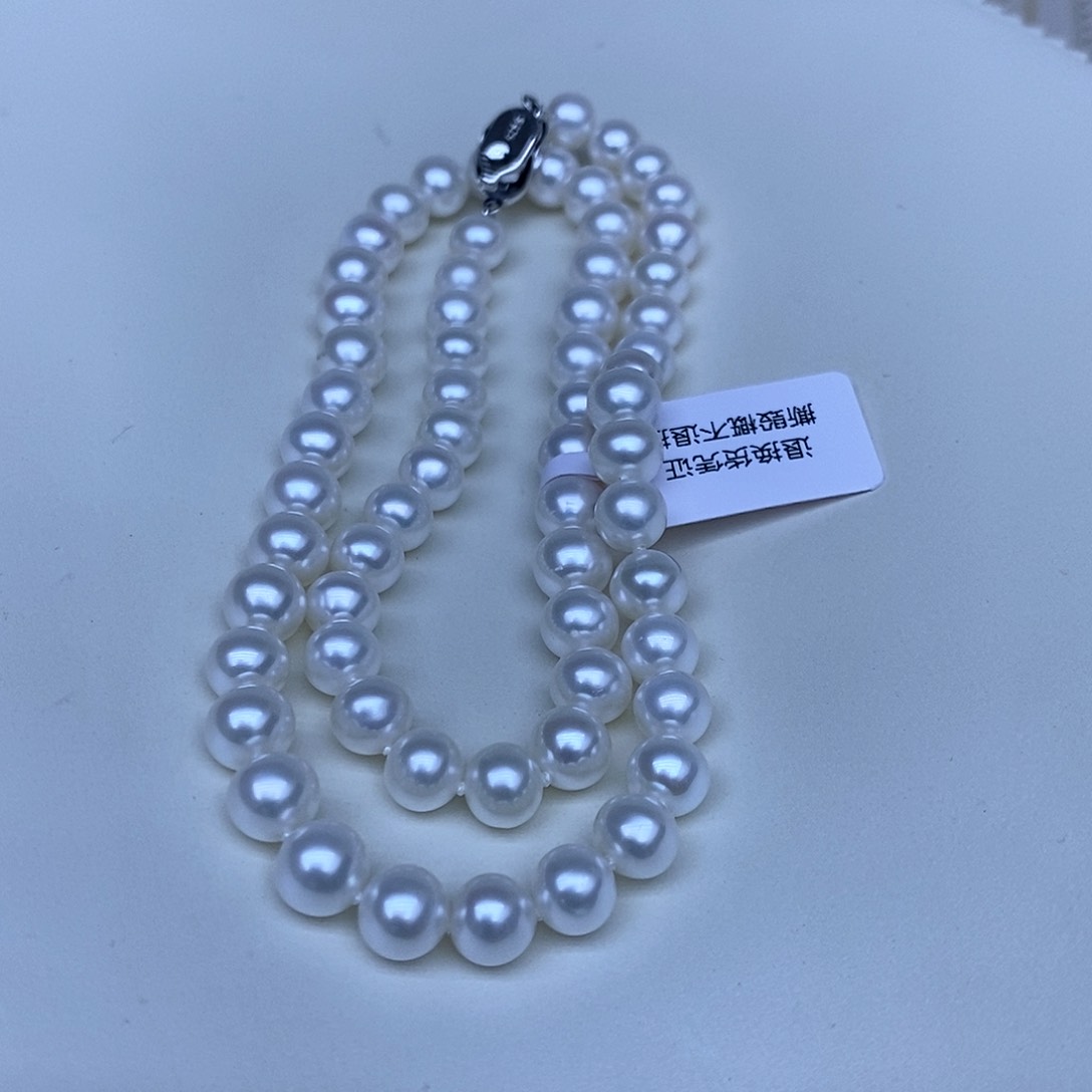 淡水珍珠卡7到8银S925镶嵌
