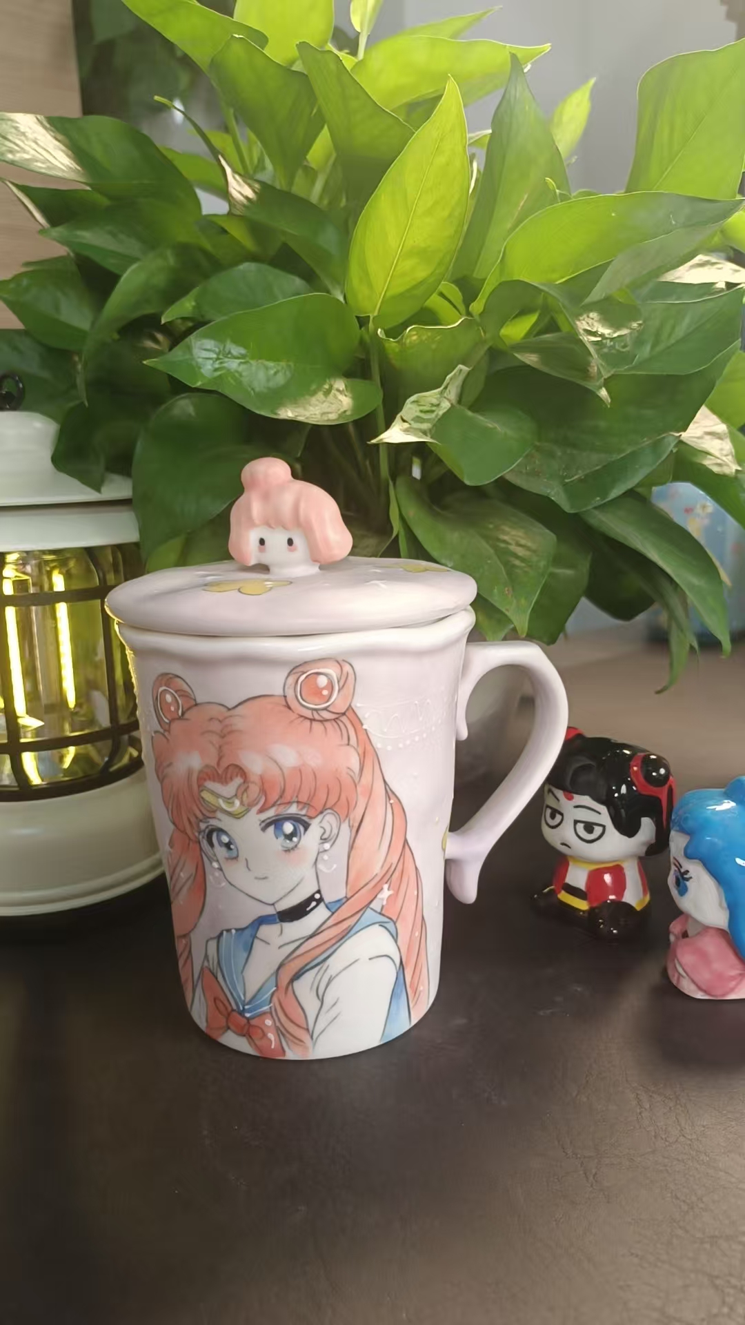 【瓷韵】美少女系列手工手绘盖杯