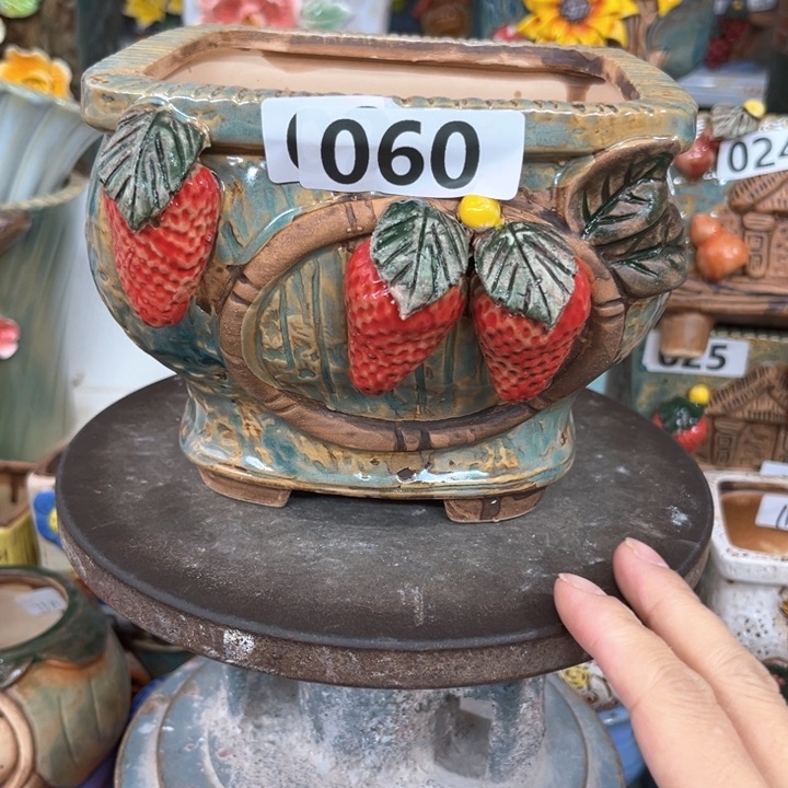 紫砂花盆粗陶材质多肉花盆