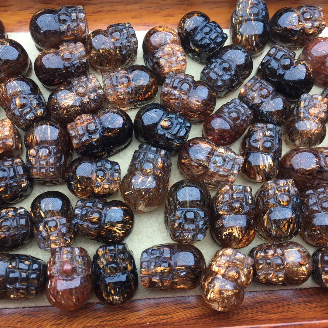 天然黑金超貔貅 饰品diy配饰  精美雕刻手链手串配件串饰