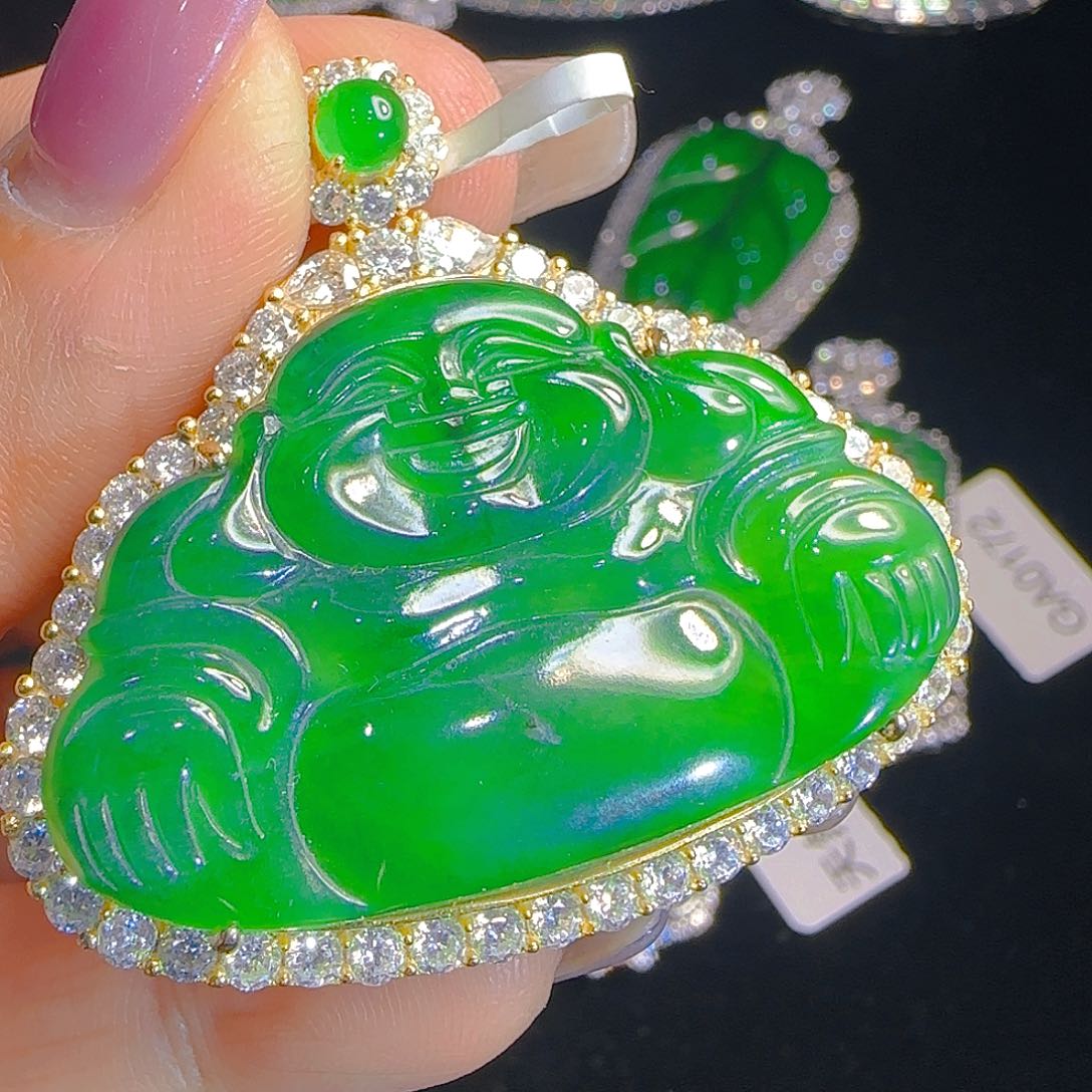 翡翠吊坠(赠链)银S925镶嵌