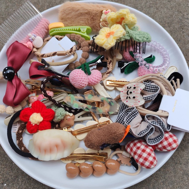 边夹发夹抓夹发卡头绳皮筋肠圈发绳发箍发簪杂款发饰饰品气质百搭