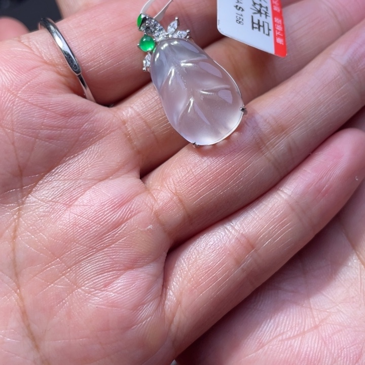 石英质玉银S925镶嵌颈饰