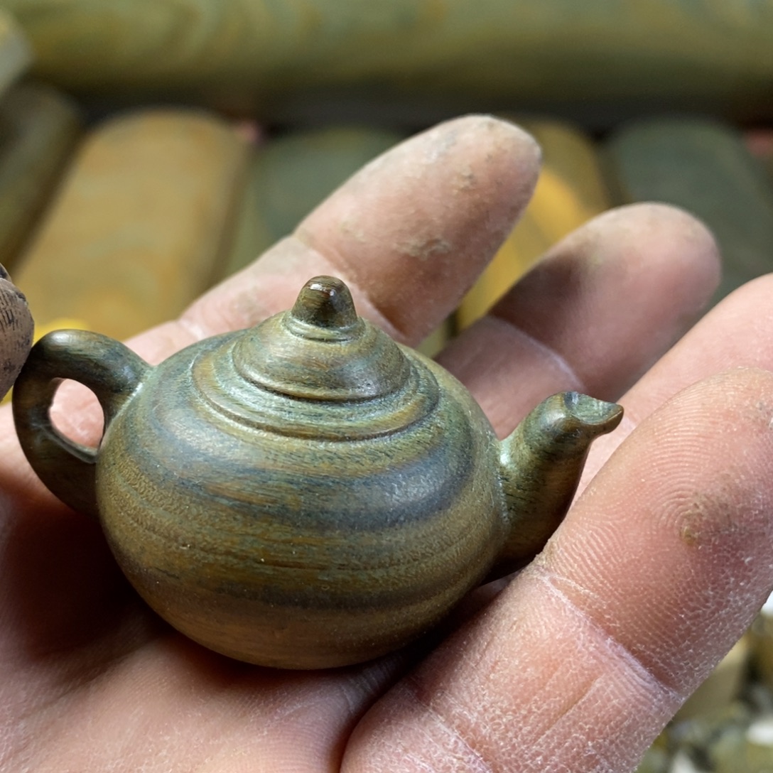 陶瓷绿檀木制工艺品23