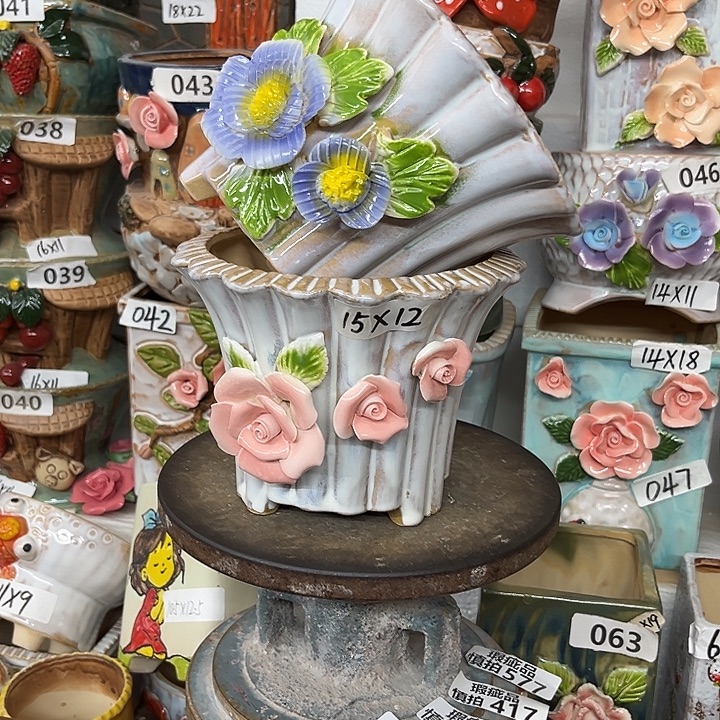 紫砂花盆粗陶材质多肉花盆