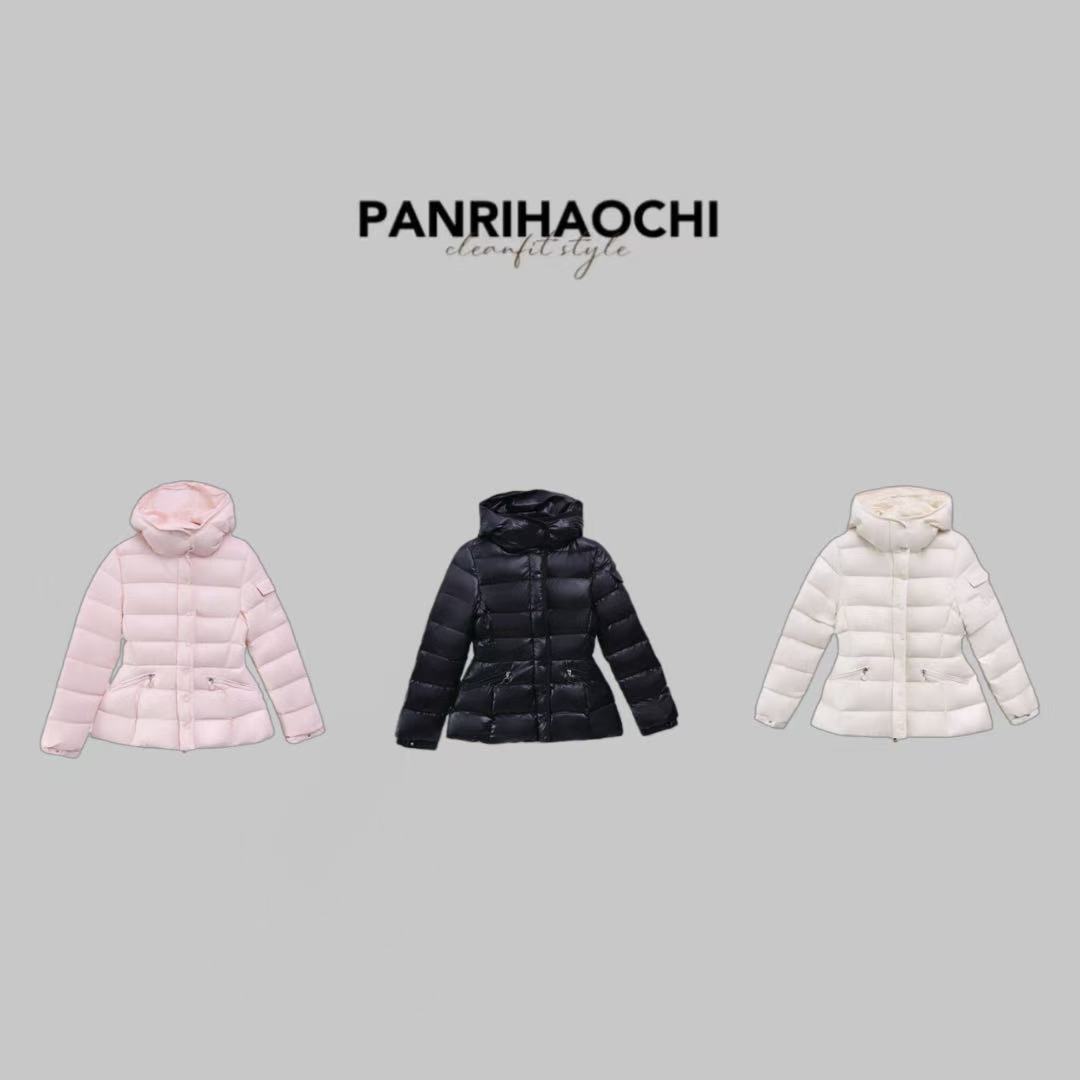 PANPAN “小蛮腰”经典收腰连帽保暖三色减龄百搭90白鸭绒羽绒服