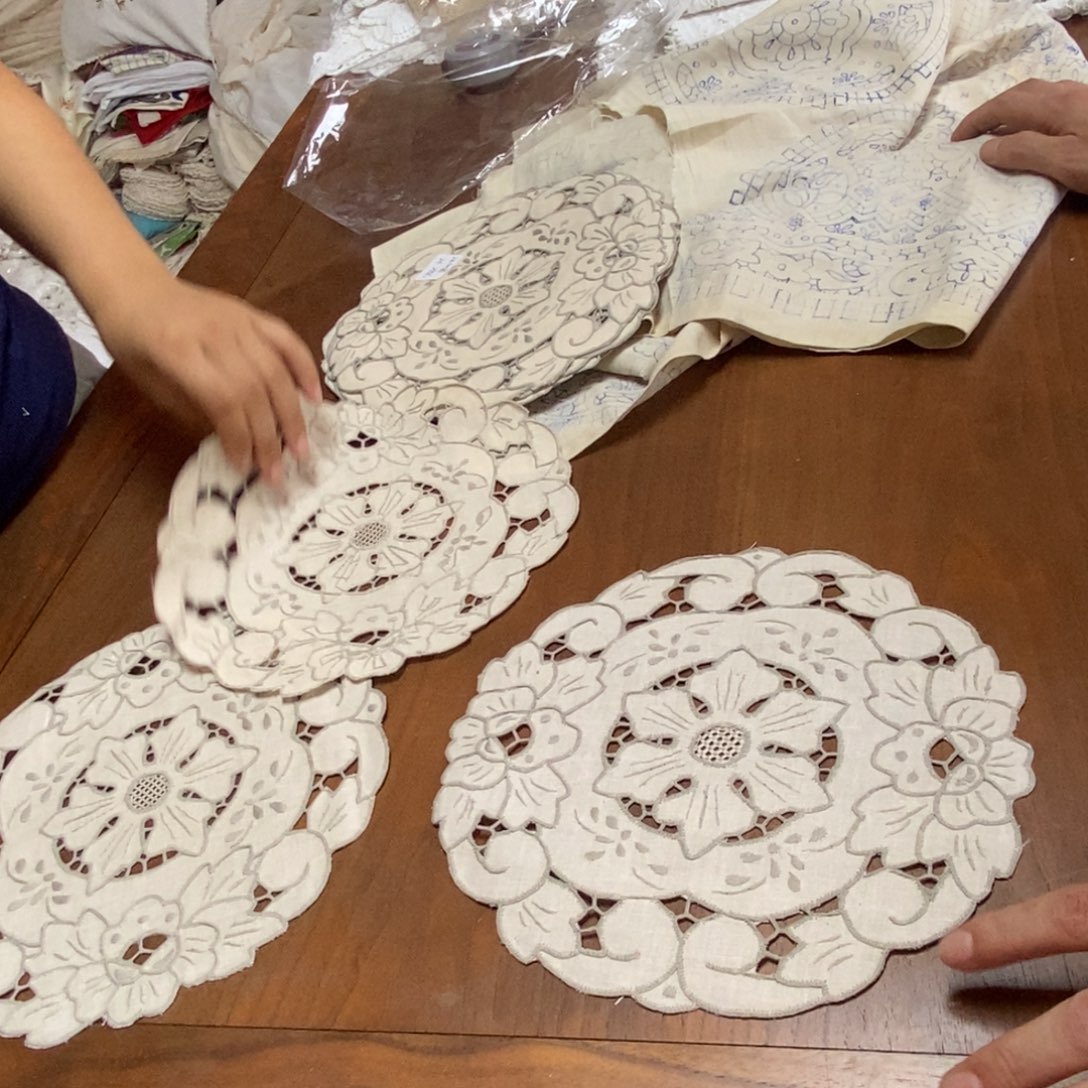 棉蚕丝绸缎128-24厘米圆2个