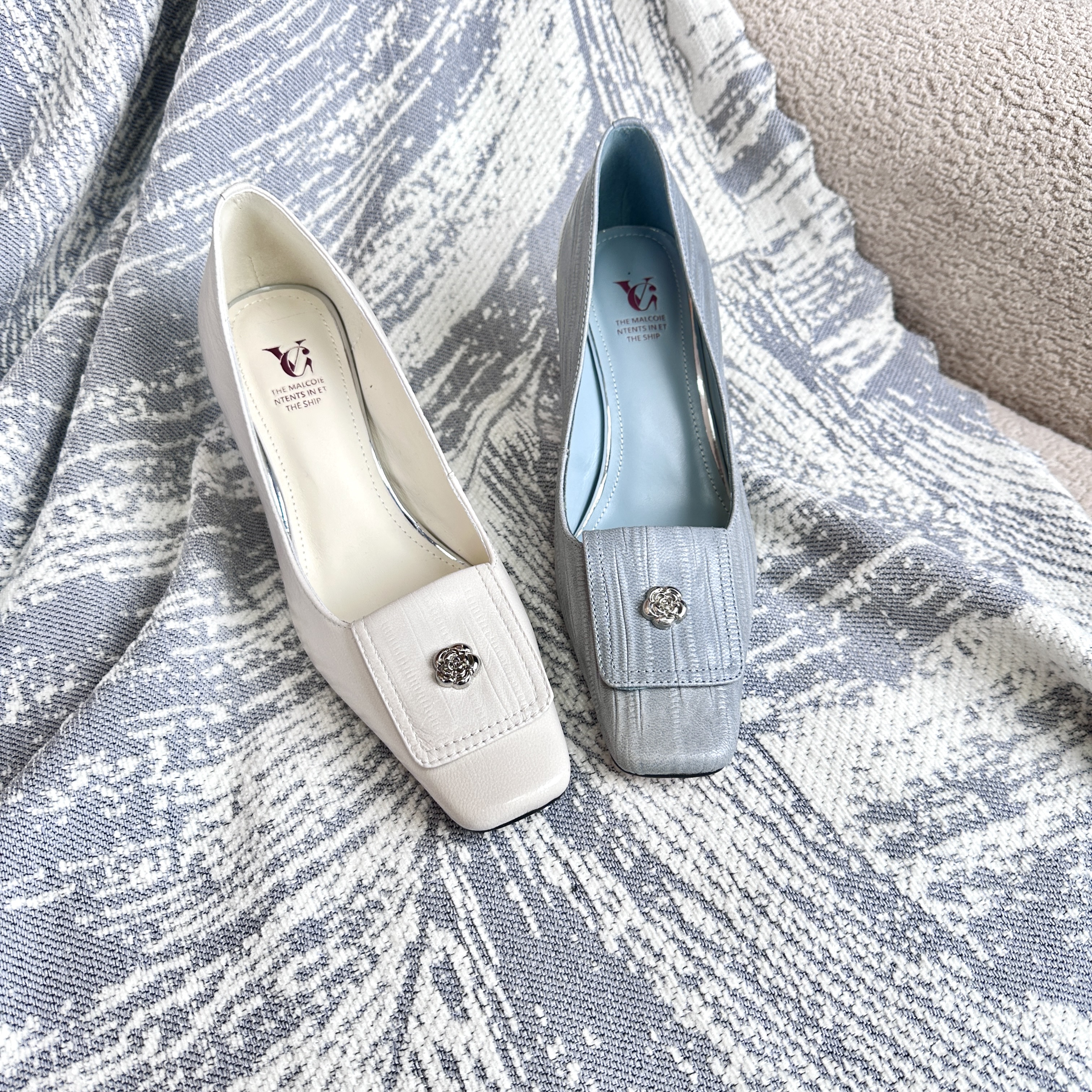 【刘公子】2025春夏季新款山茶花牛皮浅口时尚百搭软面舒适单鞋6cm