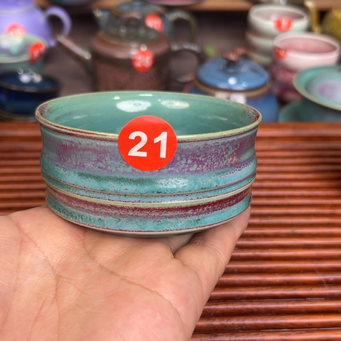 手工制作钧窑茶器