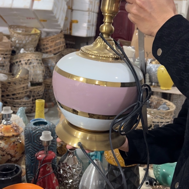 摆件高37宽22公分微瑕捡漏台灯柱