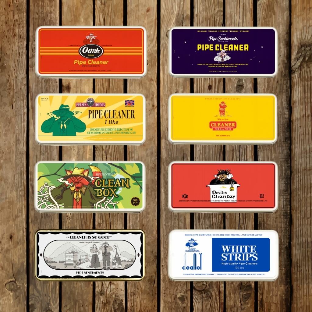 烟斗配件清理通条100支盒装 斗草法官 睡帽图案便携 掉毛少双铁丝