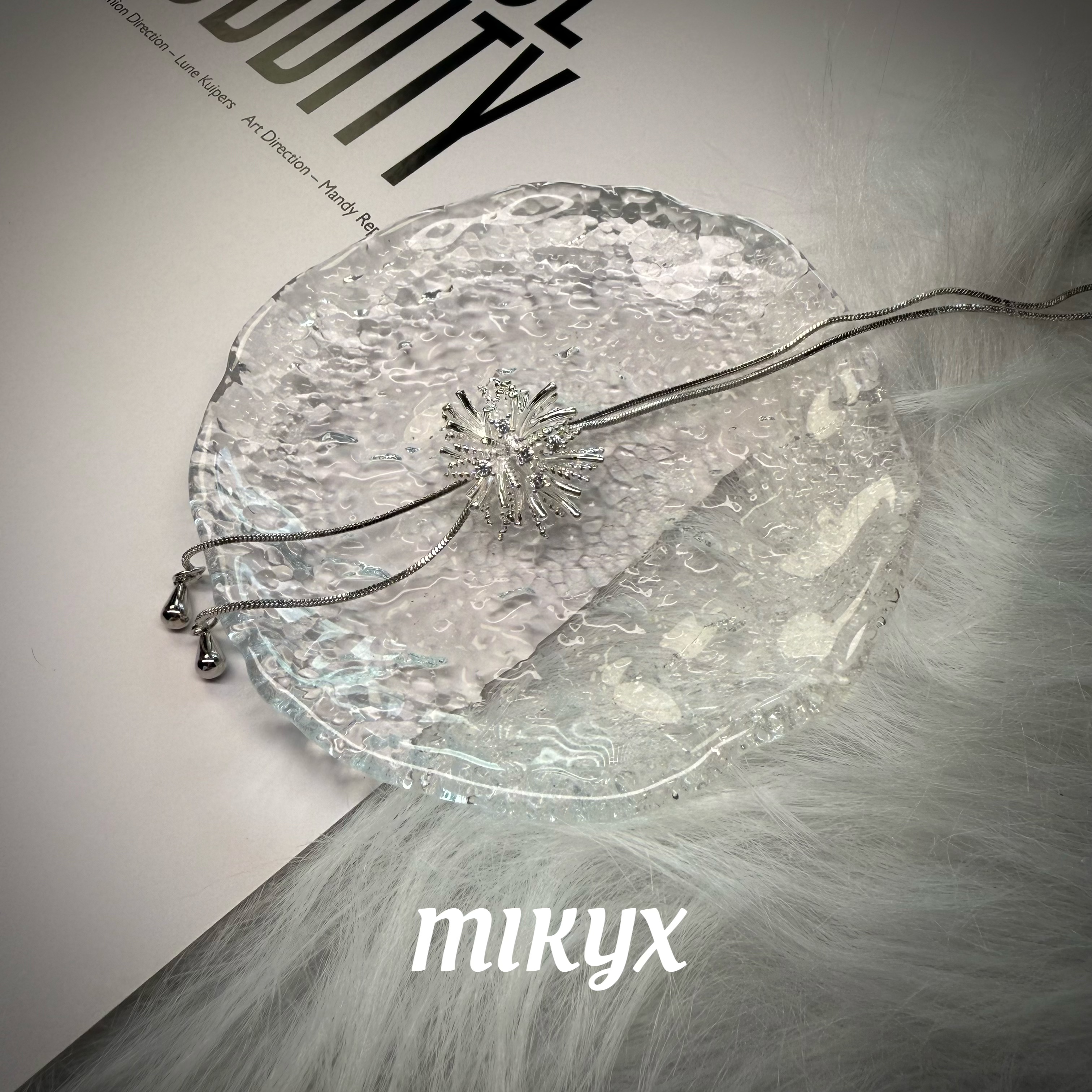 mikyx 铜合金项链 海藻烟花项链A213