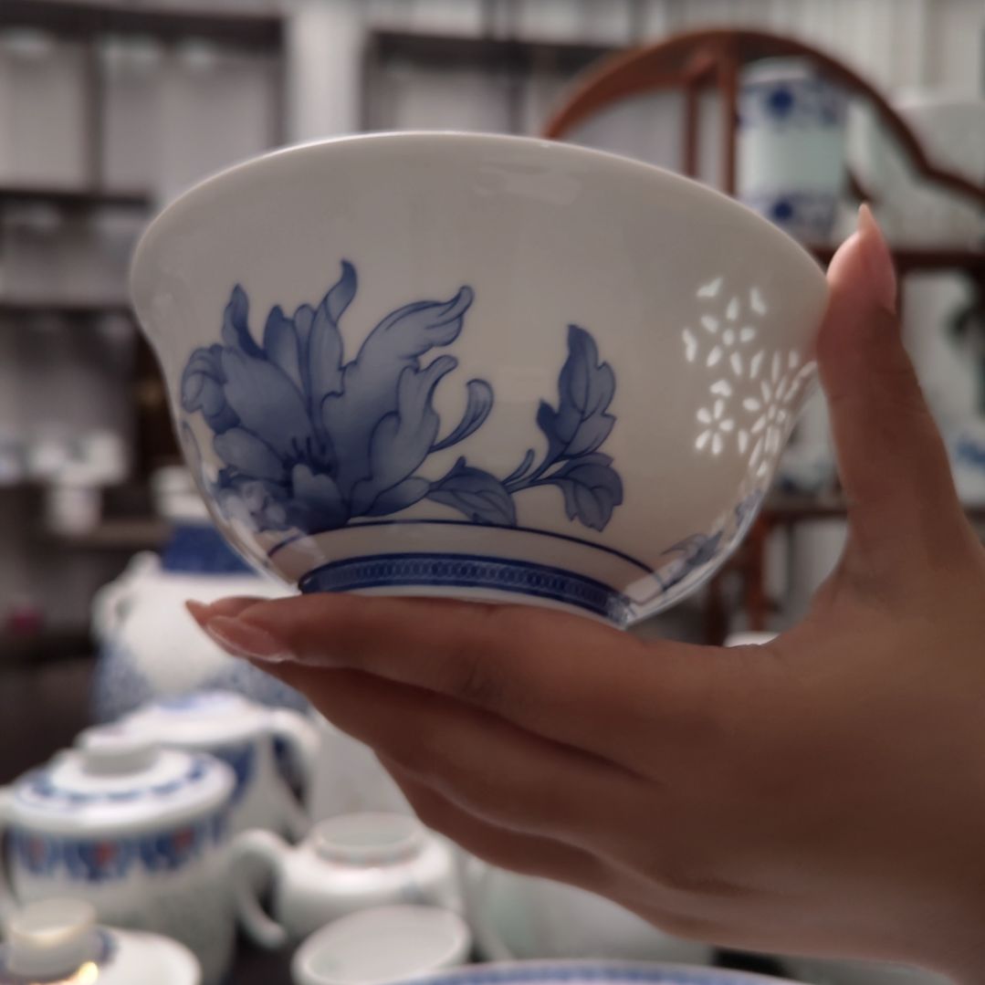 瓷清水出芙蓉5寸饭碗一个