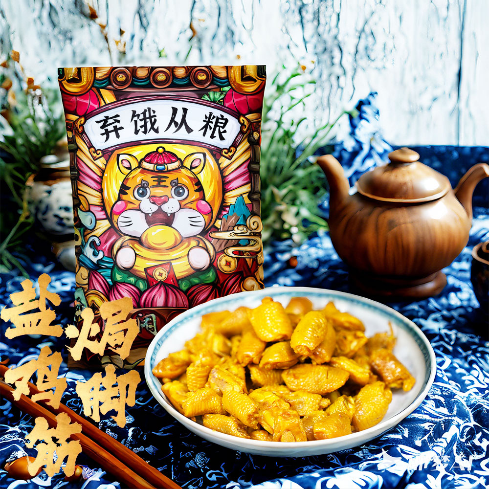 盐焗鸡脚筋梅州正宗香脆咸香入味200克装脆爽Q弹即食休闲零食解馋