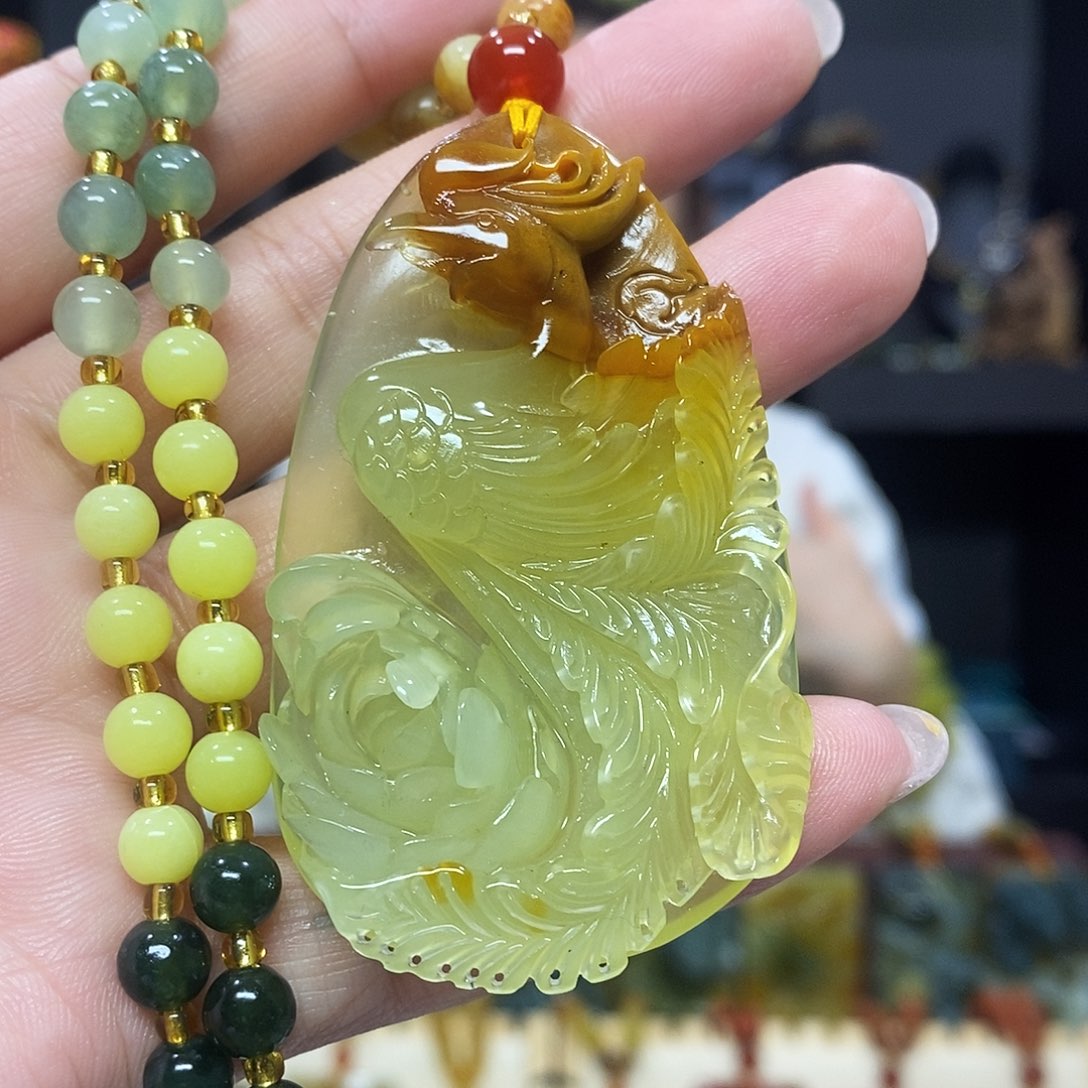 未镶嵌岫玉挂件吊坠项链