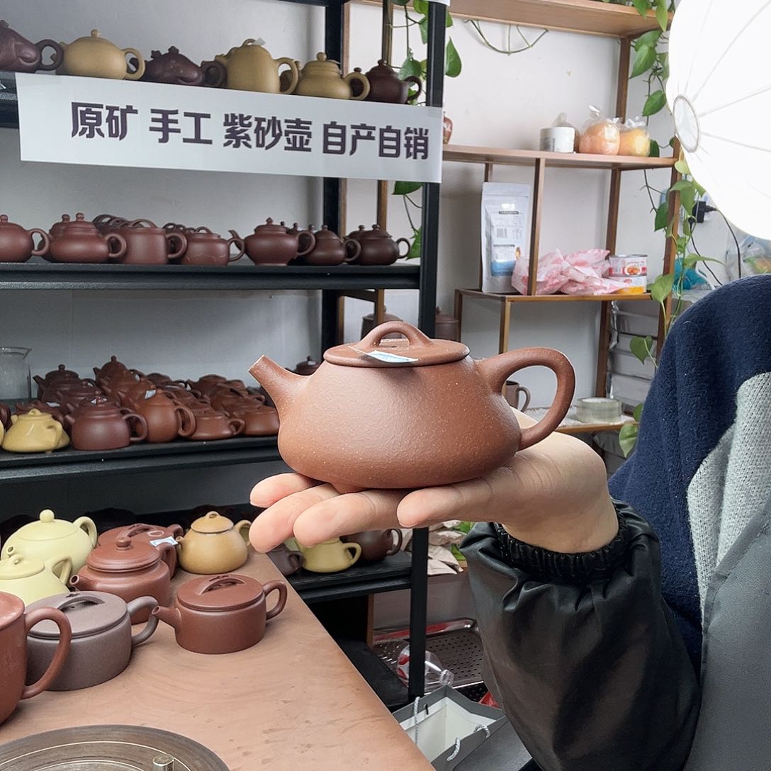 紫砂茶壶平盖石瓢