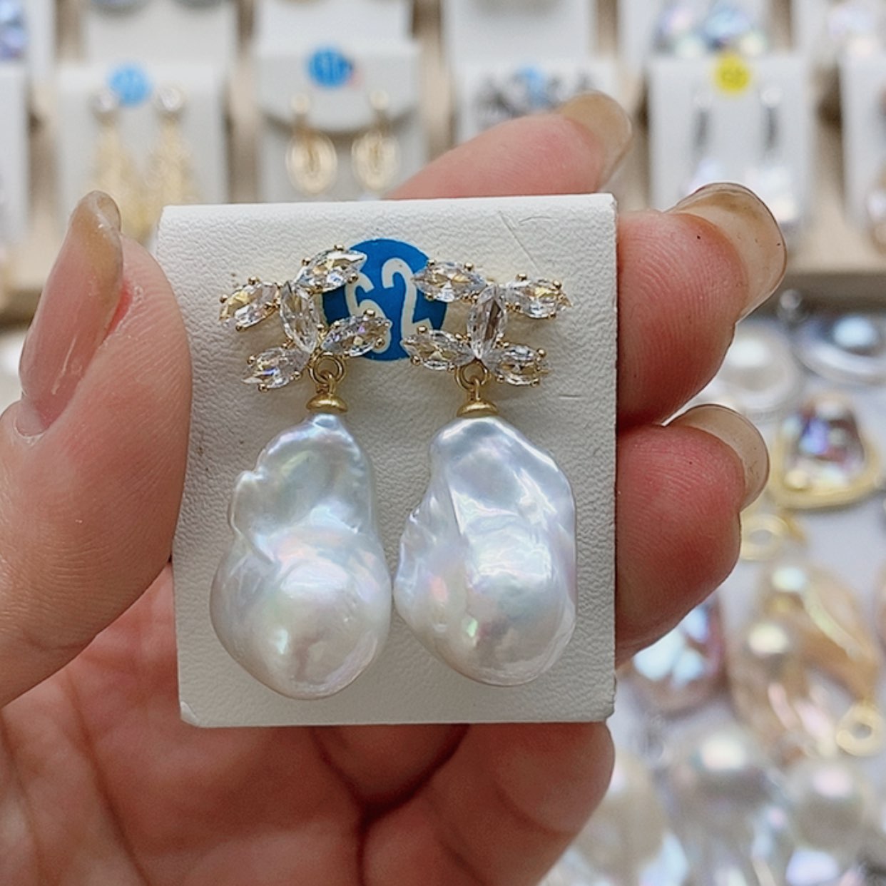 【闪购商品】淡水珍珠耳饰银S925镶嵌