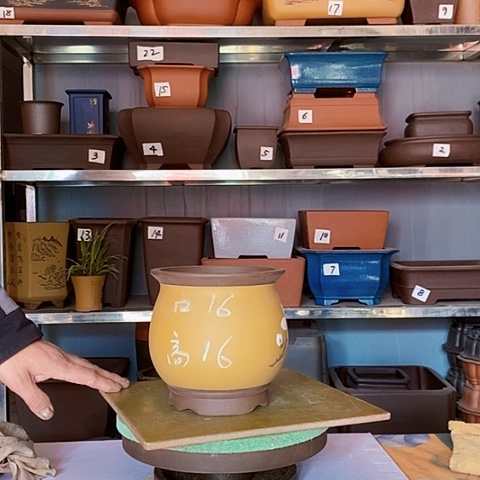 红陶宜兴紫砂花盆