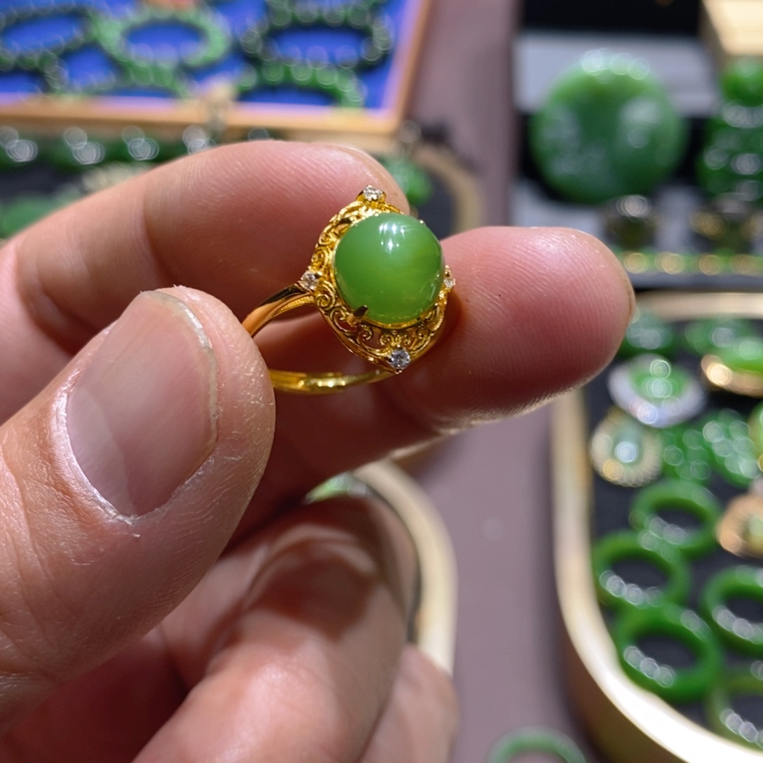 和田玉（碧玉）颈饰银S925镶嵌