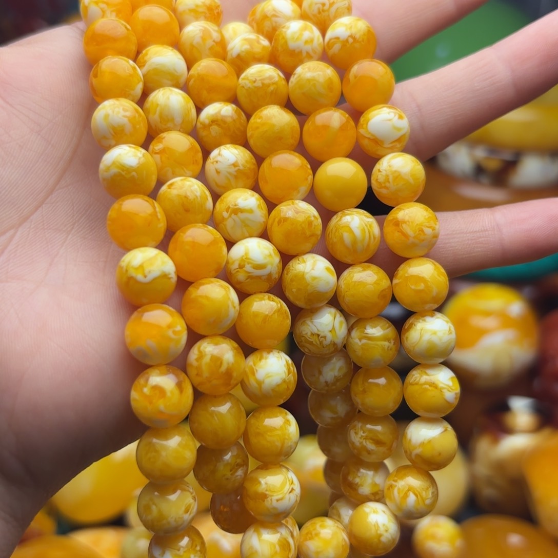 未镶嵌琥珀手链蜜蜡