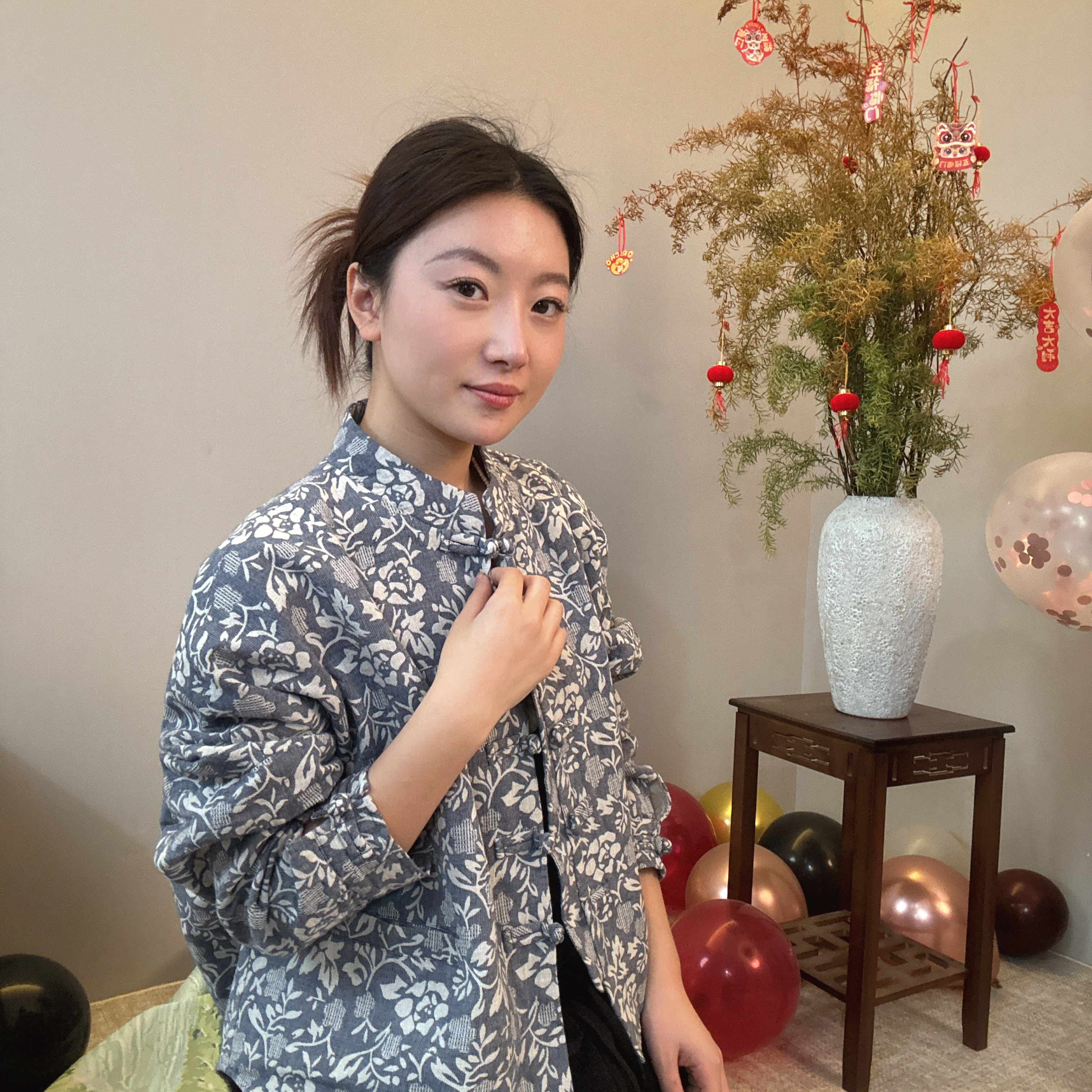 柔风提花新中式上衣外套9029