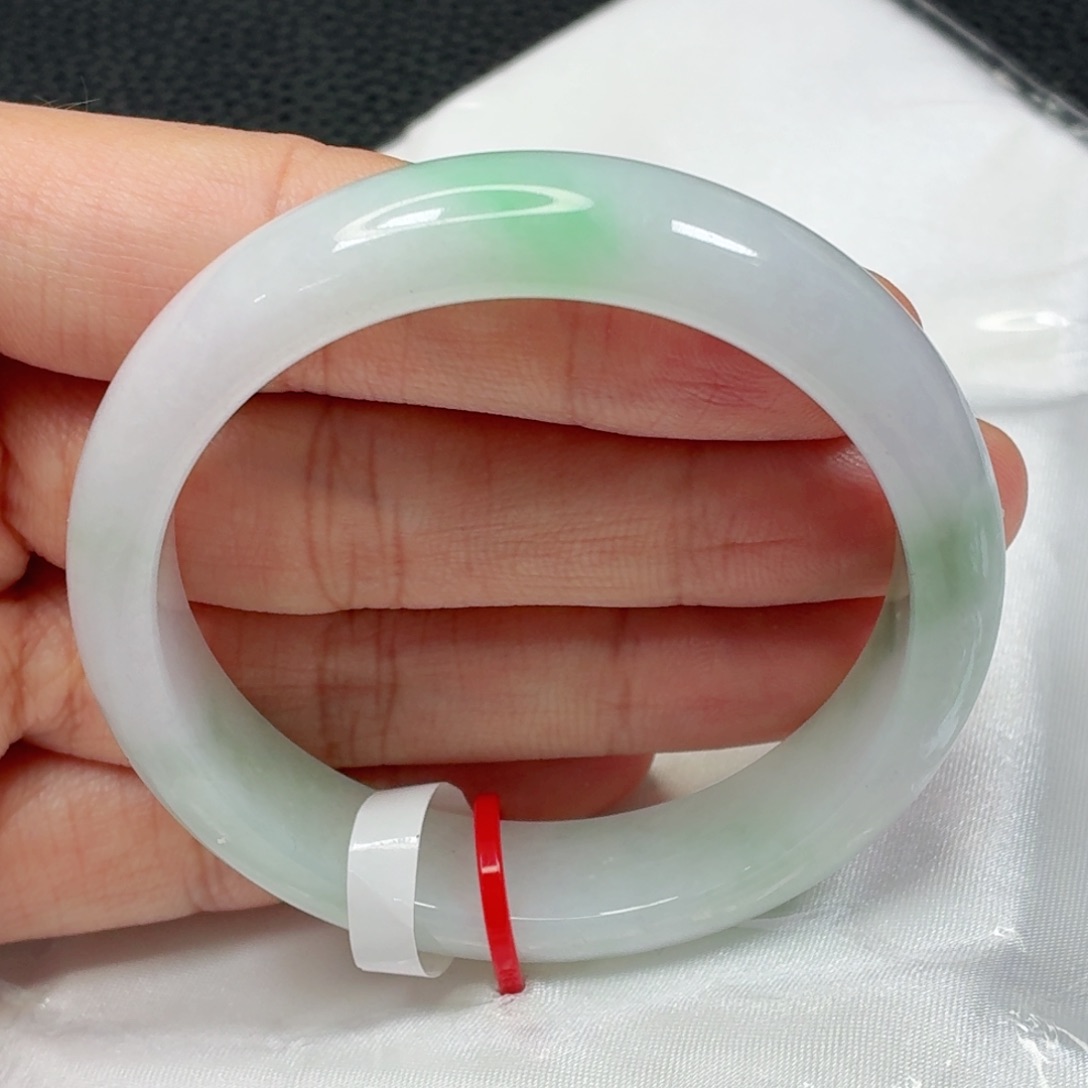 翡翠手镯未镶嵌糯化春带彩008