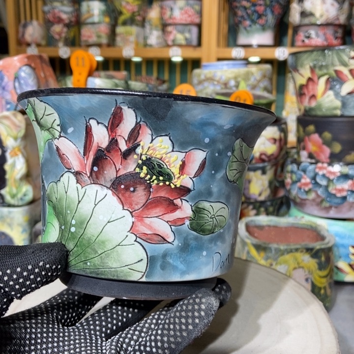 红陶景德镇艺术手绘作品