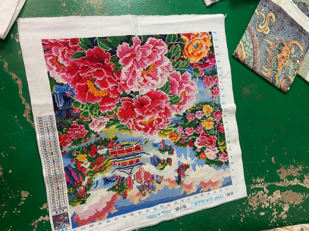 纯手工十字绣成品70×70cm