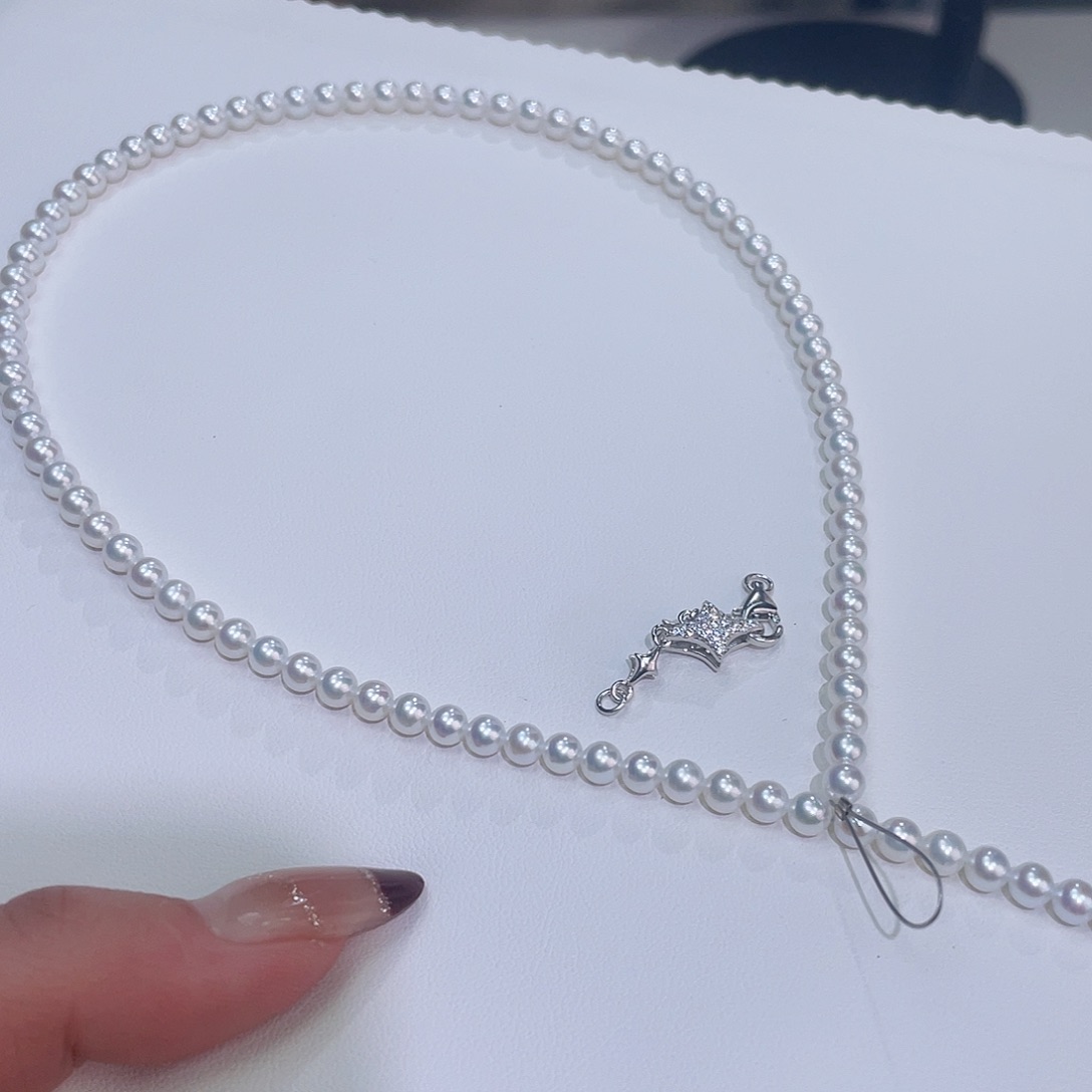 淡水珍珠颈饰银S925镶嵌