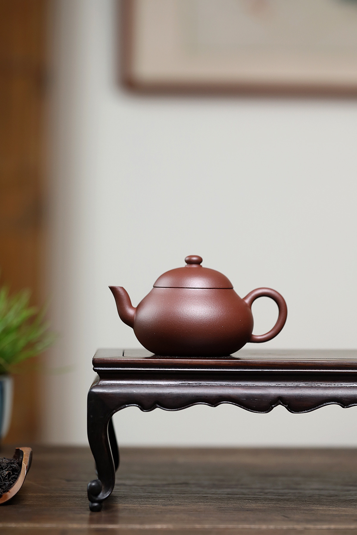 【梨形】宜兴原矿本山紫泥60目精工半手150cc小容量紫砂壶