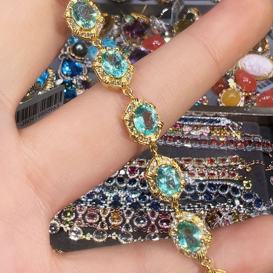 银S925镶嵌磷灰石手链