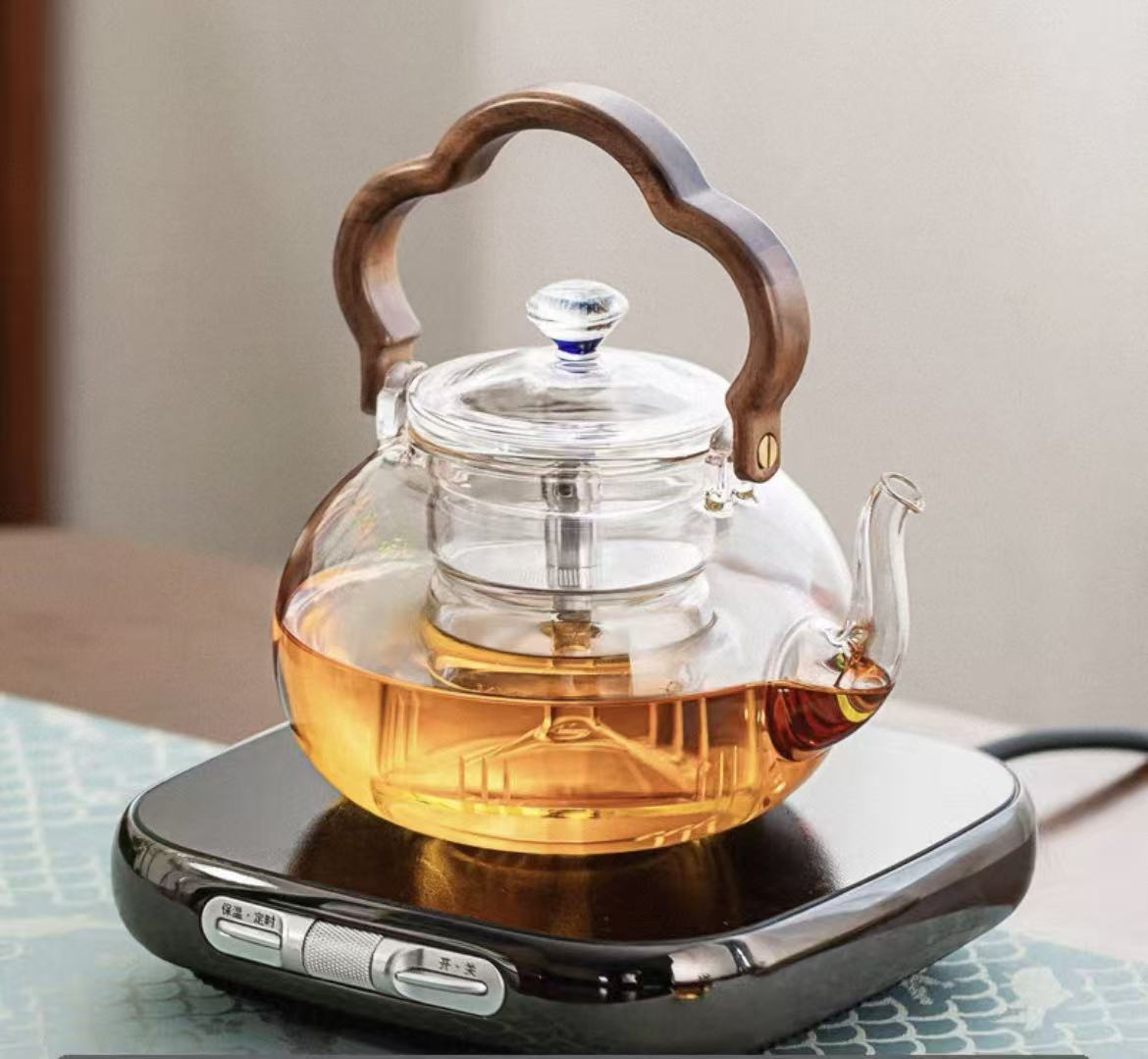 高硼硅耐热家用提梁壶手工大容量泡茶壶花茶煮茶蒸茶壶泡茶壶