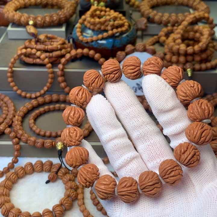 佛***语手串桃核秦岭龙纹