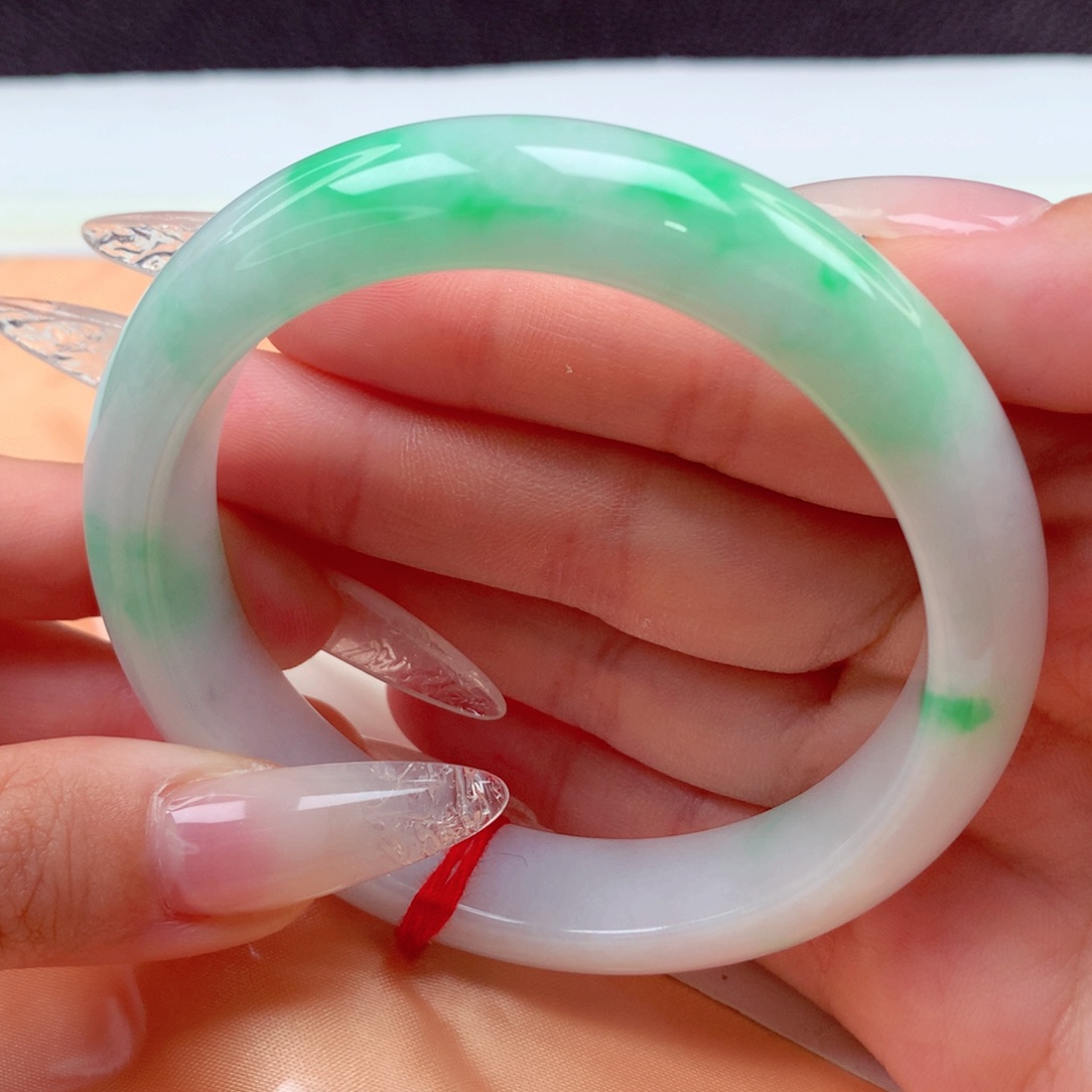 翡翠手镯未镶嵌天然缅甸翡翠A货手镯 24号