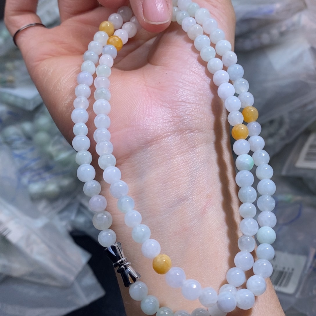 未镶嵌手串翡翠珠链