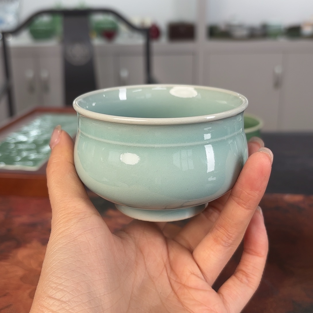 龙泉云间青瓷小米茶器