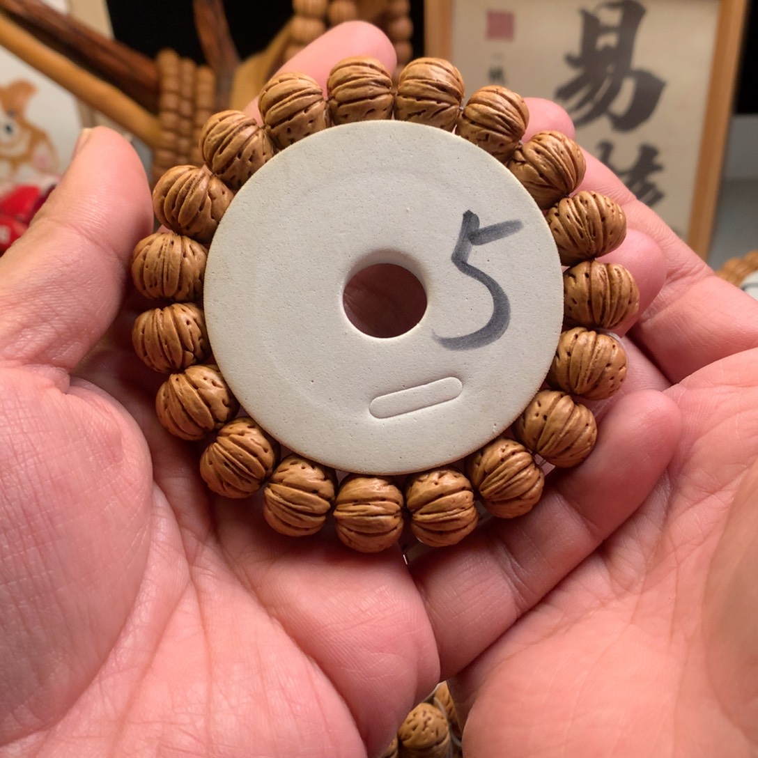 手串桃核【树王纽扣】1.6桃核手串