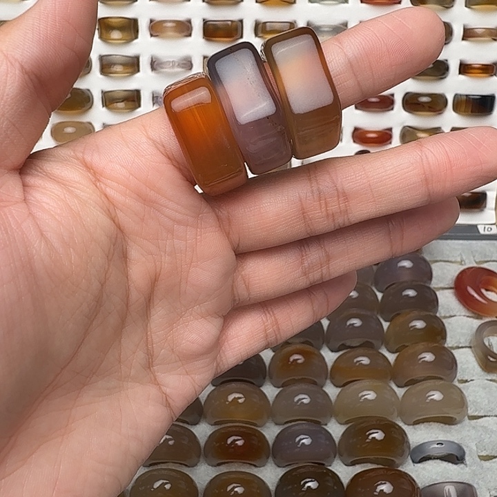 P***瘾玛瑙/玉髓未镶嵌戒指