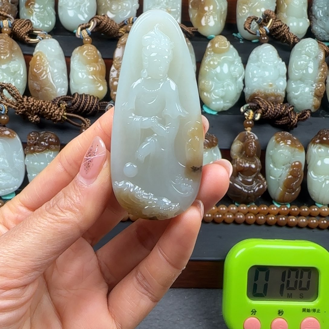 和田玉挂件未镶嵌东**7