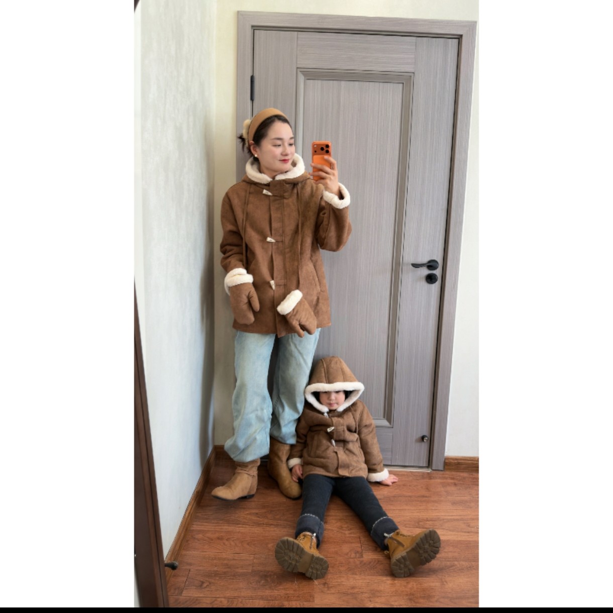 8090•宋晓暖麂皮绒加绒加厚外穿家居服冬季连帽睡衣NJ-D2025028