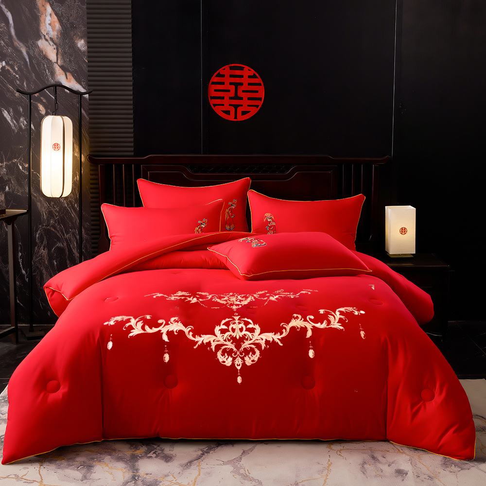 320S水漾丝绣花春秋被子四季被