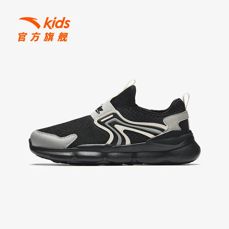 安踏儿童男大童2026新款防滑耐磨儿童轻便一脚蹬鞋子