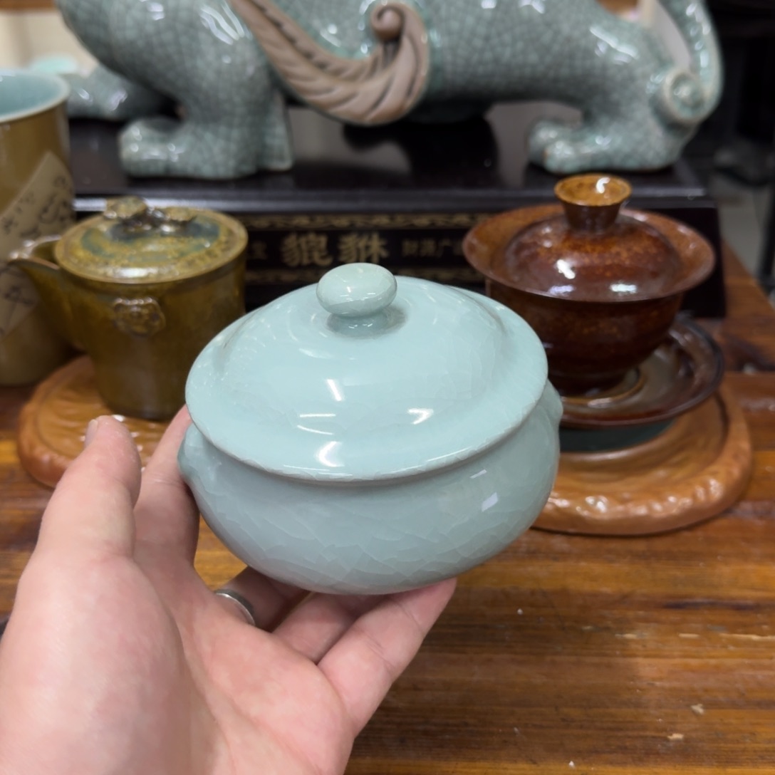龙泉青瓷茶具微瑕9106