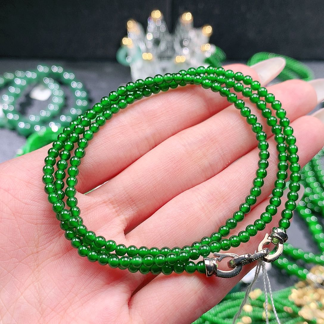 翡翠未镶嵌手链项链