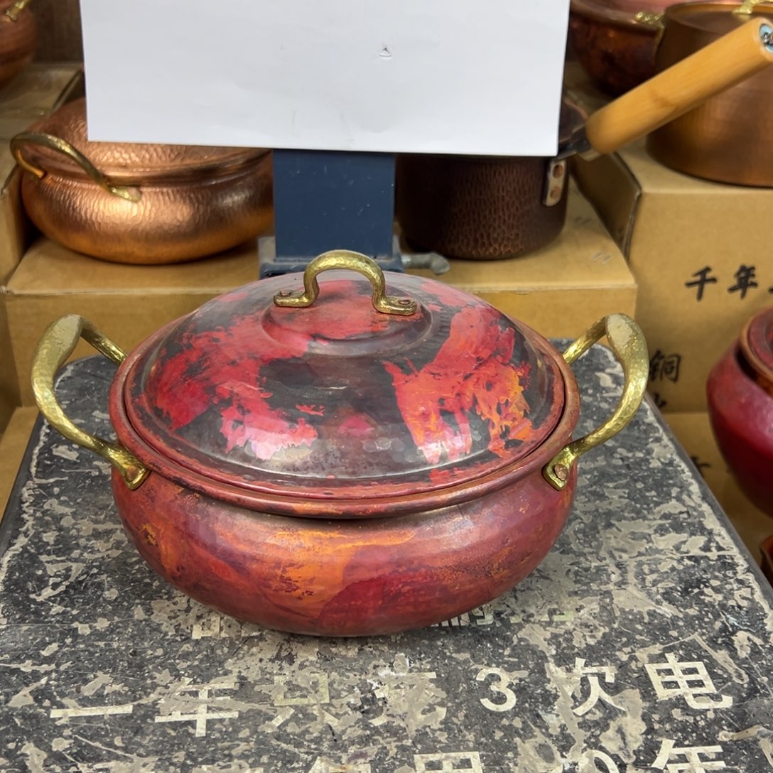 铜20火烧色燃气双耳