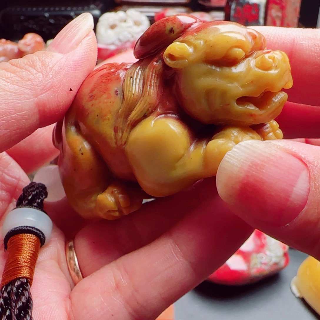 田黄石田黄手玩件