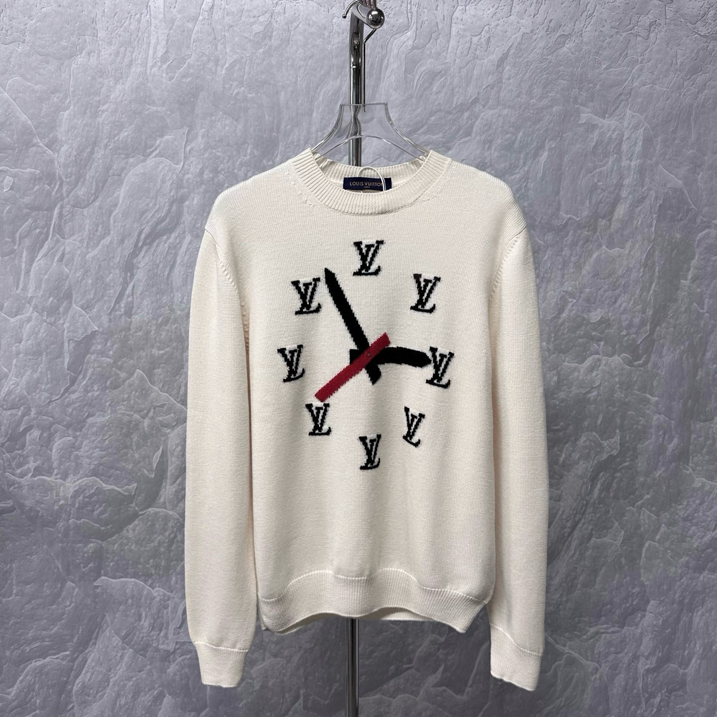 未使用 LouisVuitton/路易威登 时钟羊毛毛衣 L码 D17794