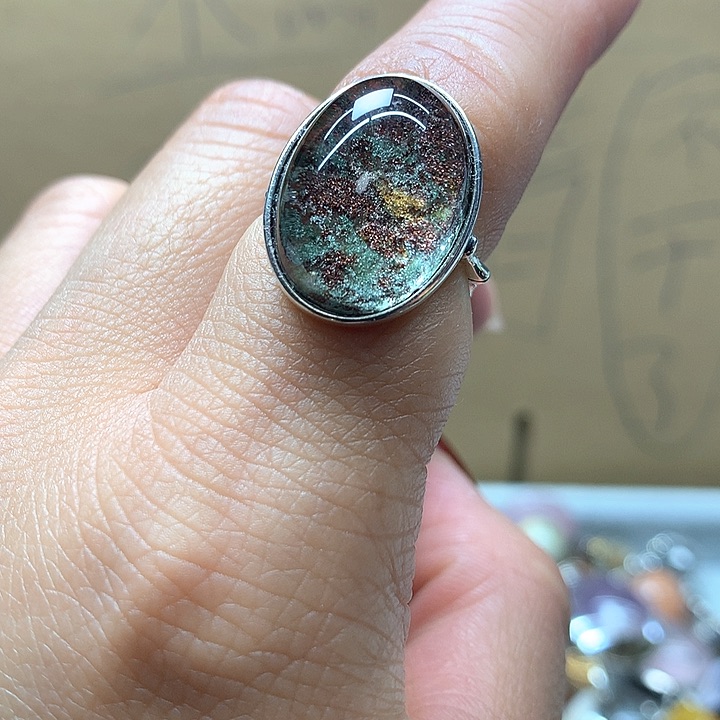 水晶水晶戒指银S925镶嵌