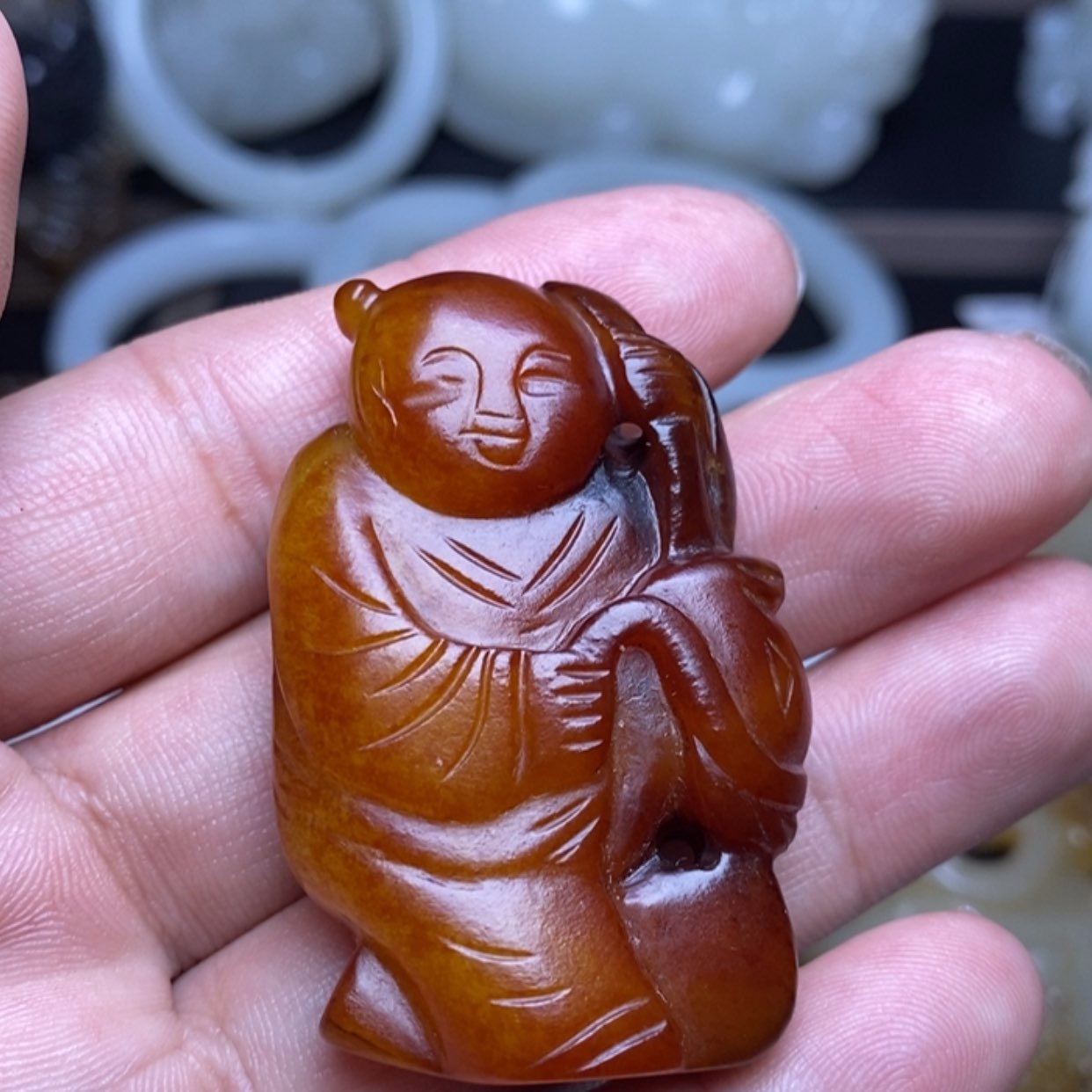 【闪购商品】和田玉（糖玉）颈饰未镶嵌田**型