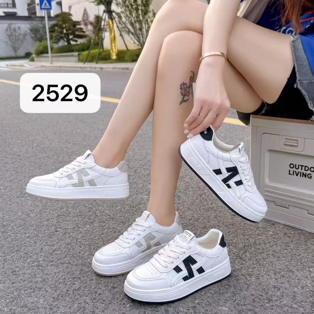 2529时尚休闲鞋小白鞋常规款四季通用胶粘修面皮秋季耐磨